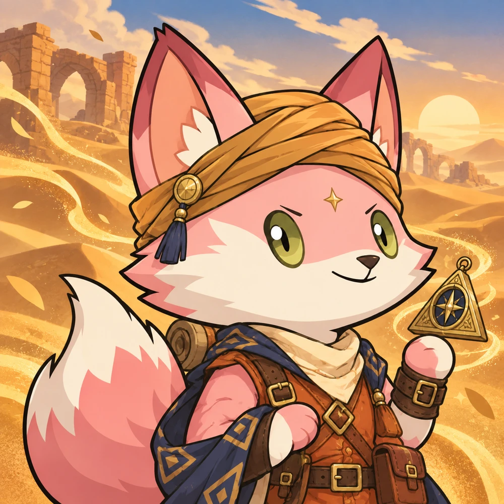 Desert Wanderer fox character artwork