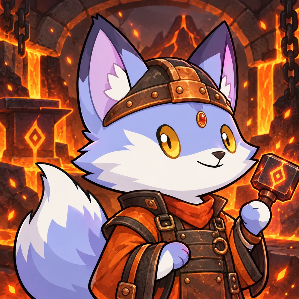Volcanic Smith fox character artwork